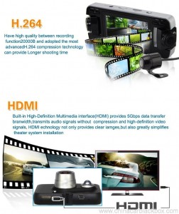 Separate 3 Cameras Car DVR