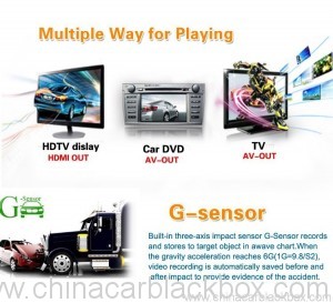 Separate 3 Cameras Car DVR