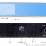 Separate dual lens HD rearview mirror car black box 4