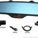 Dual lens rearview mirror full hd car dvr 4