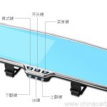 Car Rearview Mirror DVR with NTK 96650 Solution and Supper Night Vision 3