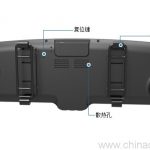 Car Rearview Mirror DVR with NTK 96650 Solution and Supper Night Vision 4