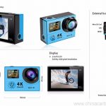 Dual Screen Action Camera 4K Sport travel Camera Waterproof DV  4