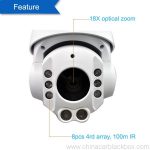 CMOS Sensor 100 Meter IR Distance PTZ 2MP IR Dome HD CVI CCTV Camera 3