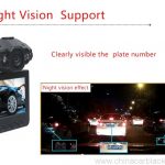 Night vison support car dvr camera 2.4 inch 3